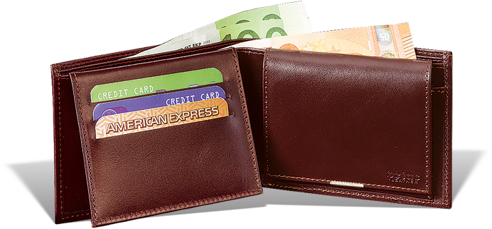 WILLIAMPOLO Leather Wallet for Men - Brown